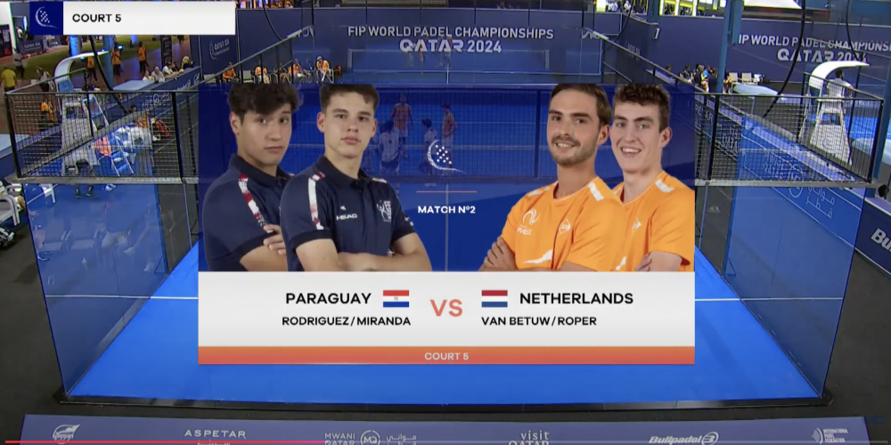 🇵🇾 PARAGUAY vs NETHERLANDS 🇳🇱 - Men - POS 9-16 - FIP WORLD PADEL CHAMPIONSHIPS QATAR 2024